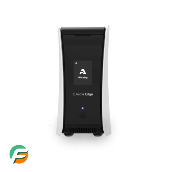 Aethir Edge DePIN mining device with front display panel